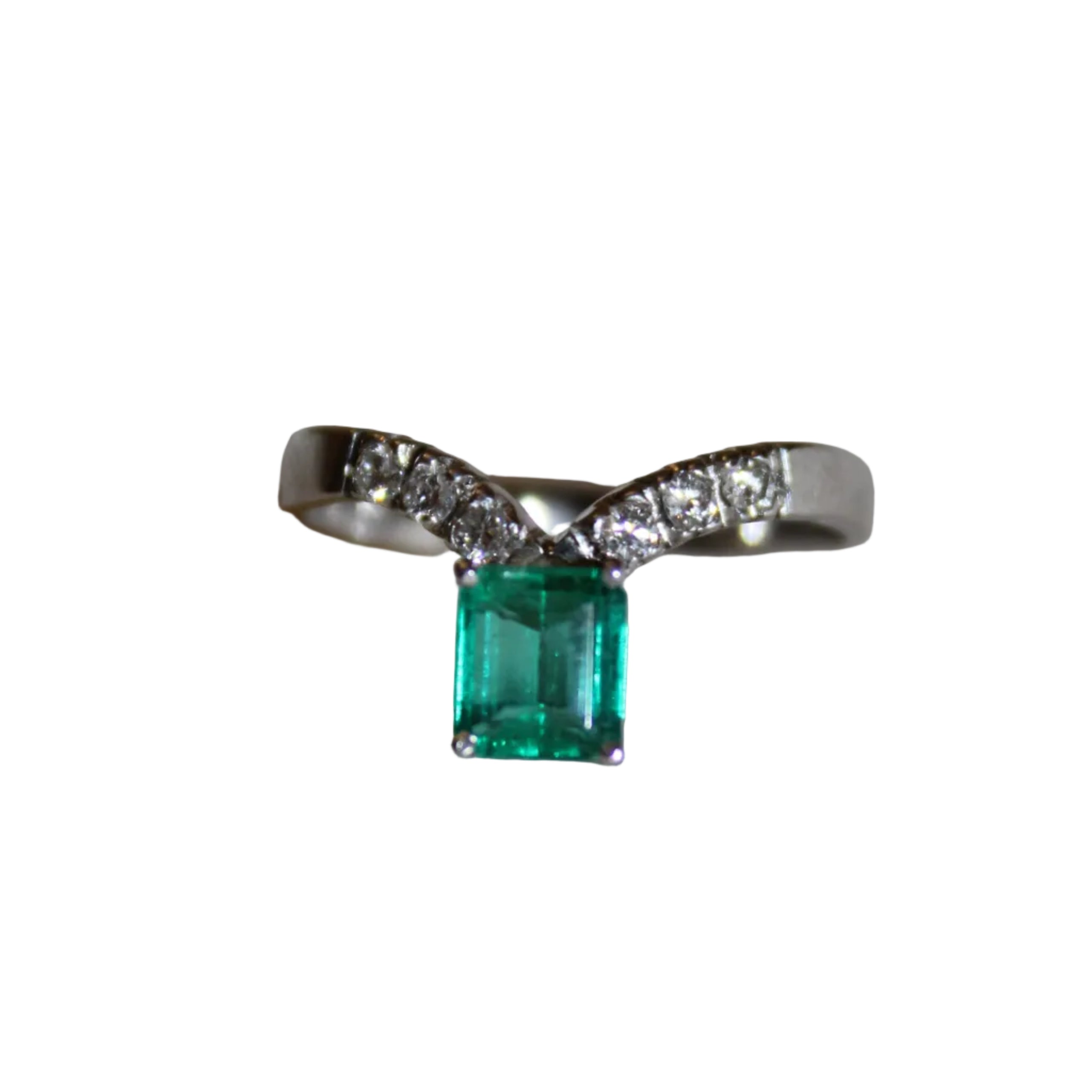 Emerald Drop Ring