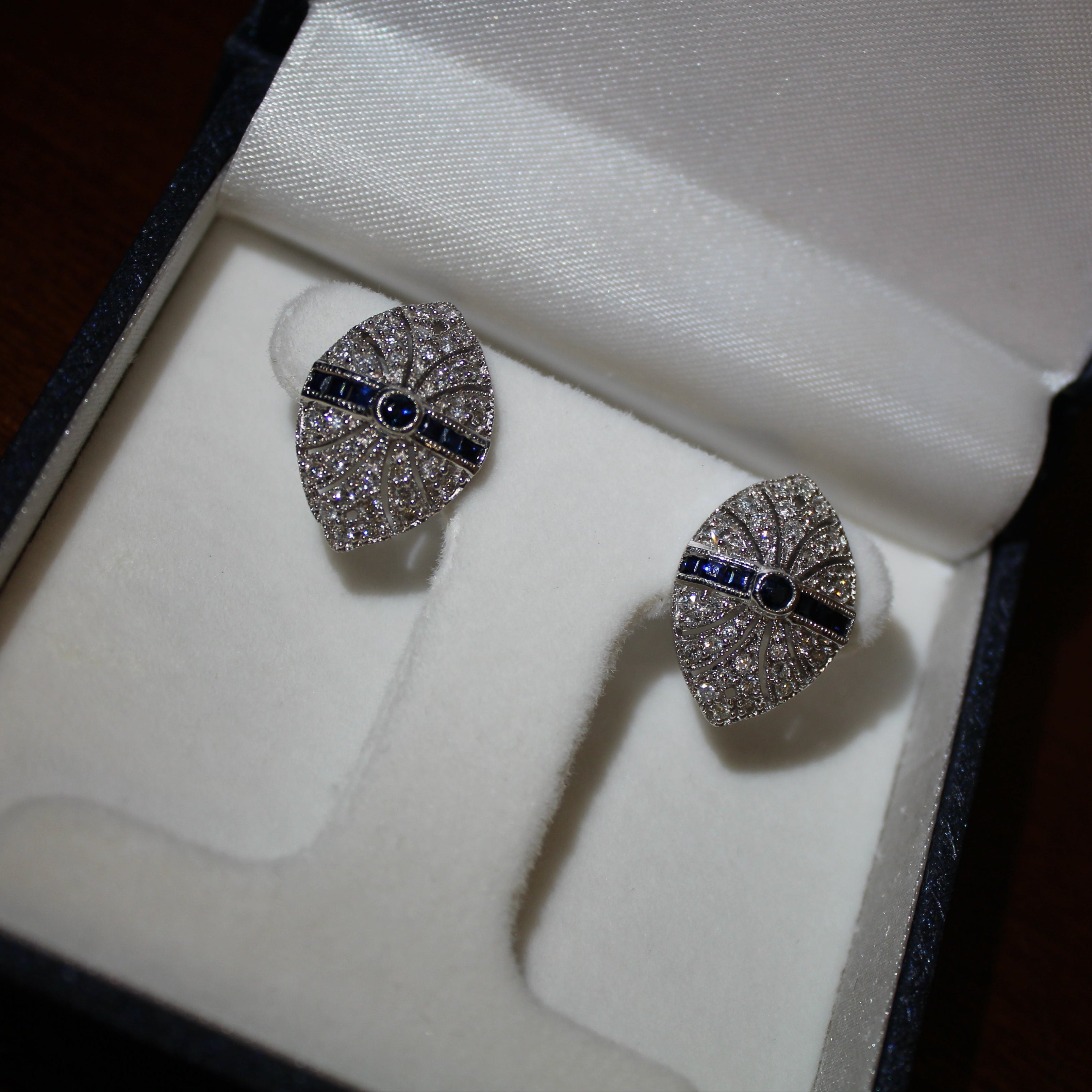 Diamond and Sapphire Earrings