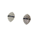 blue sapphire and diamond earrings 